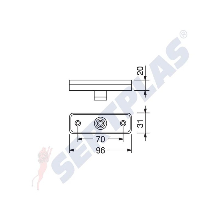 Pozička 96x31 biela LED 0657